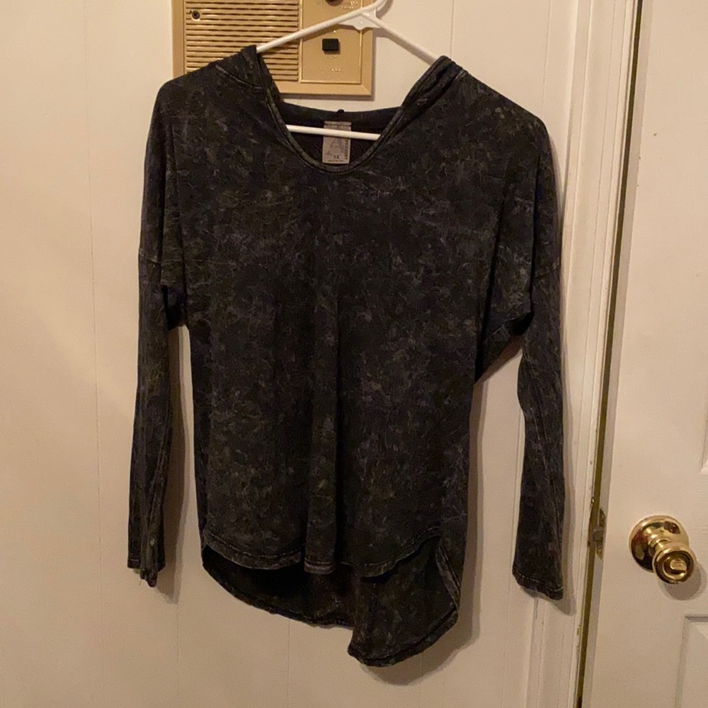 acid wash hooded shirt from american age